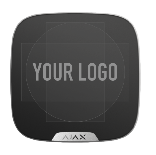 Brandplate for StreetSiren DoubleDeck Schwarz - mit eigenem Logo