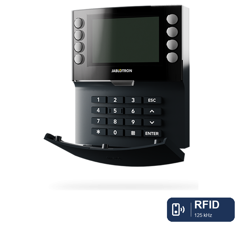 JA-115E-AN Bus Viersegmenttastatur mit Display und RFID-Leser - anthrazit