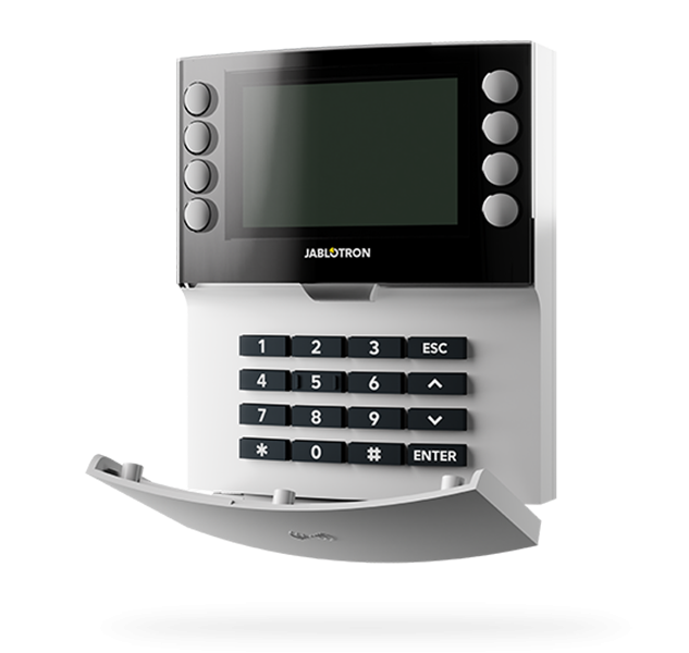 JA-115E Bus-Viersegmenttastatur mit Display und RFID-Leser