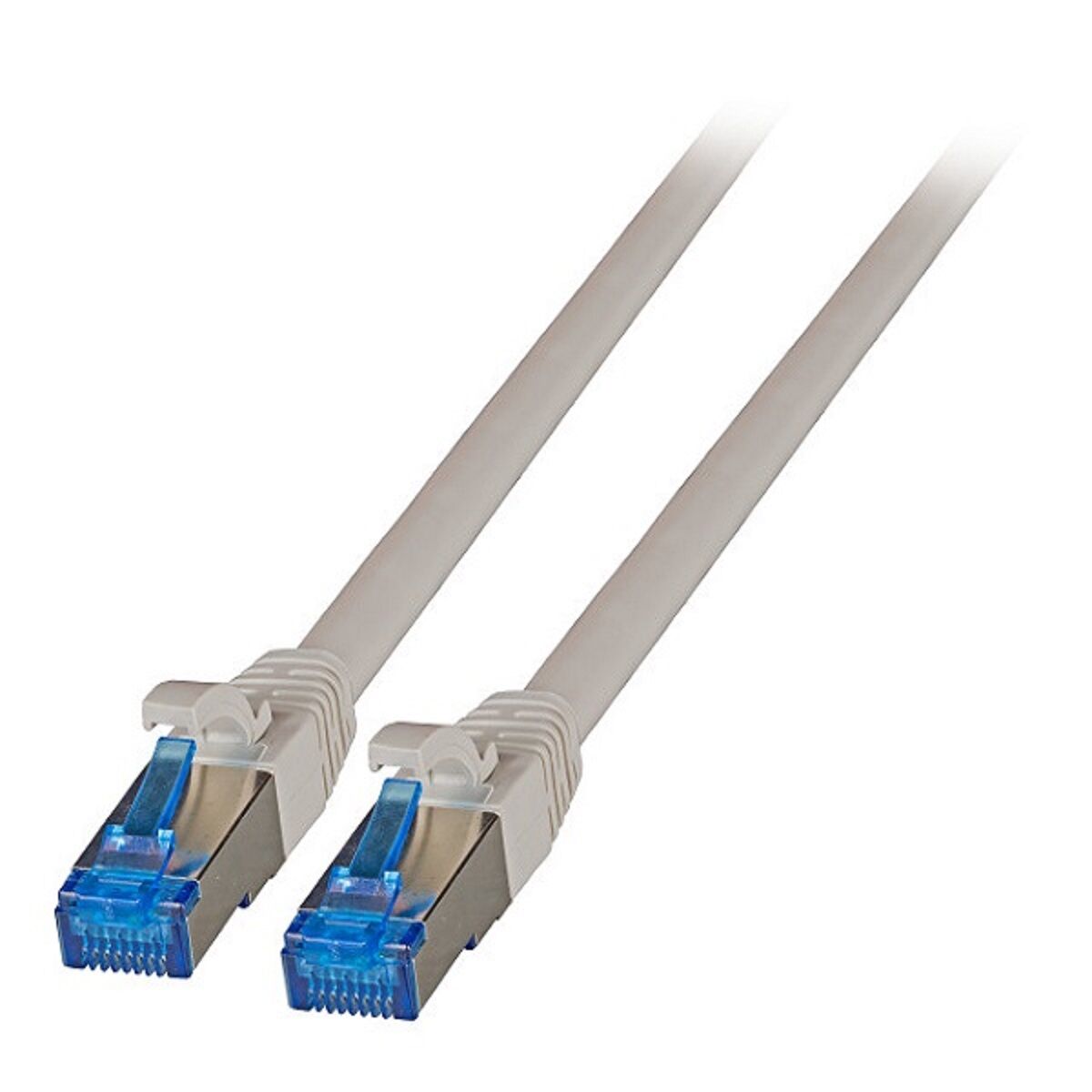 RJ45 Patchkabel Cat.6A S/FTP TPE Cat.7 Rohkabel grau