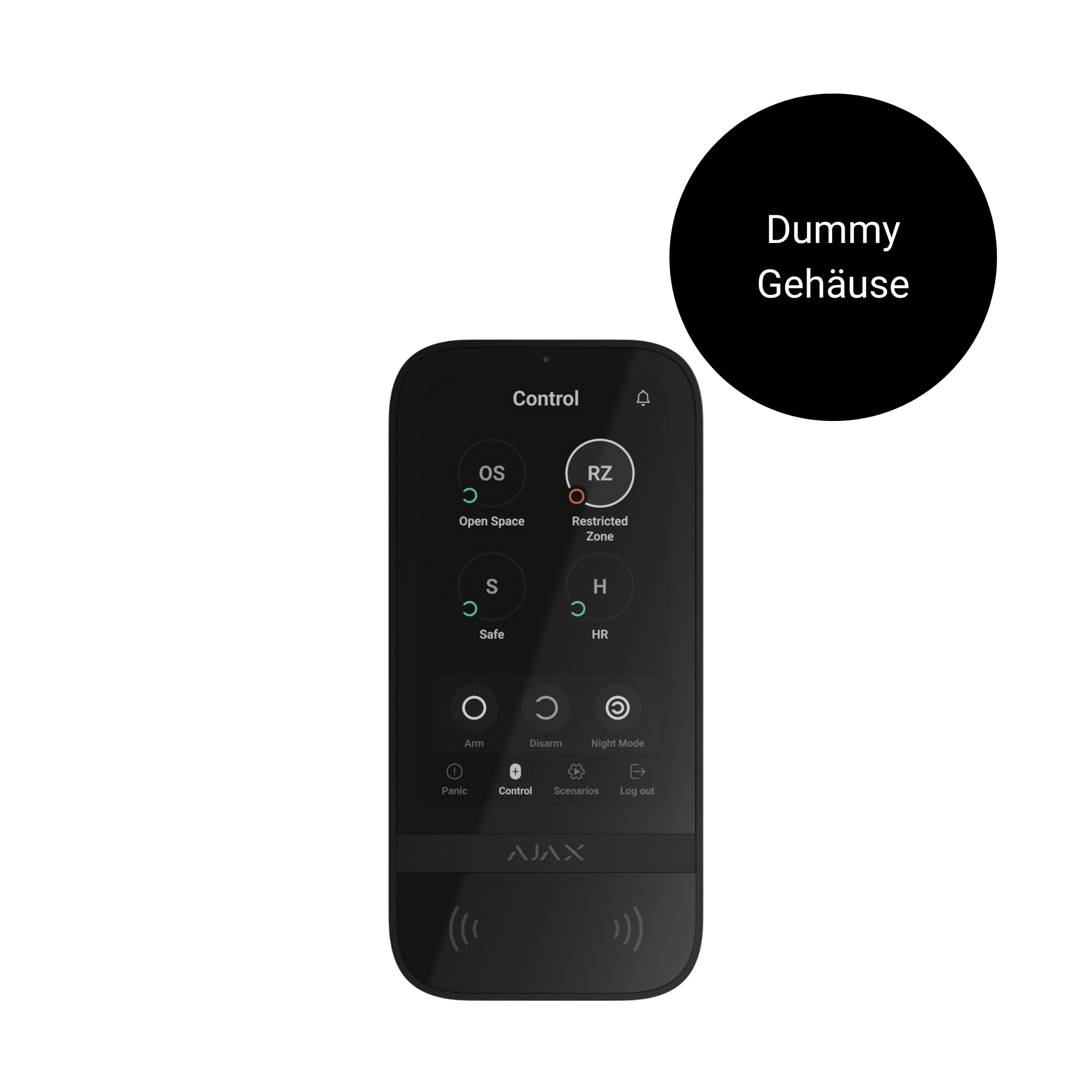 DummyBox Ajax KeyPad Touchscreen Jeweller schwarz