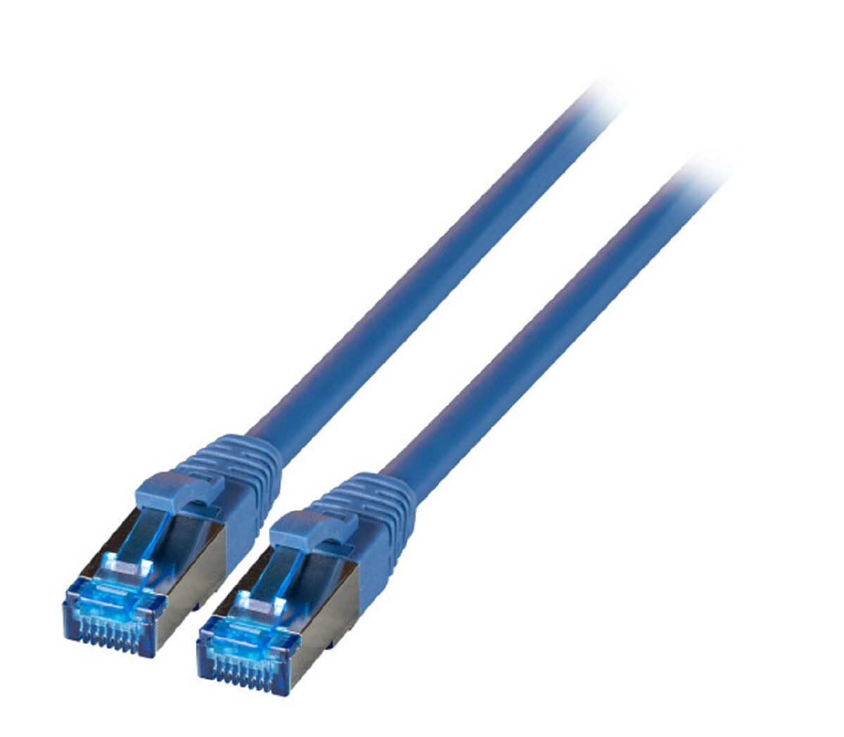 RJ45 Patchkabel Cat.6A S/FTP TPE Cat.7 Rohkabel blau