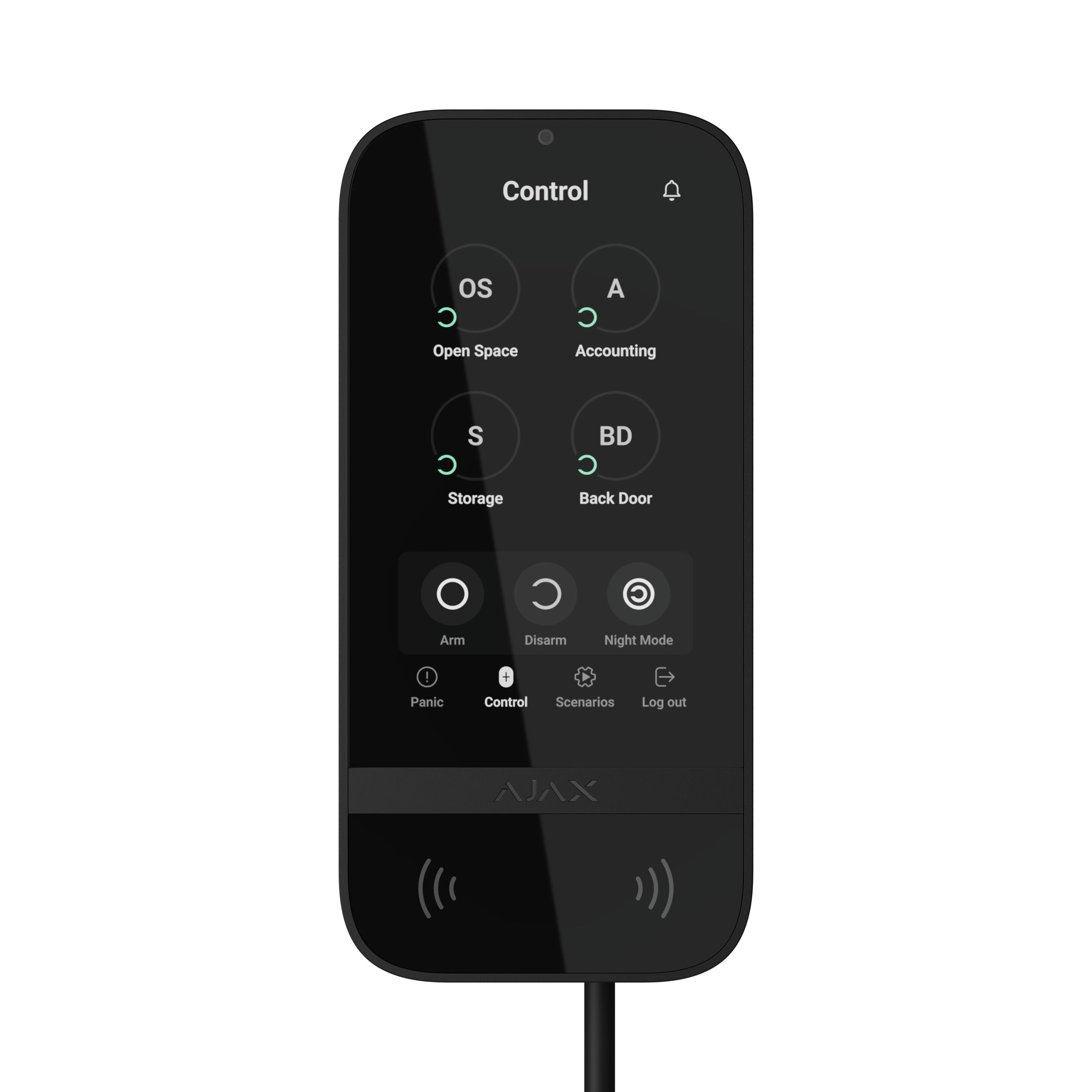 Superior KeyPad TouchScreen Fibra Schwarz