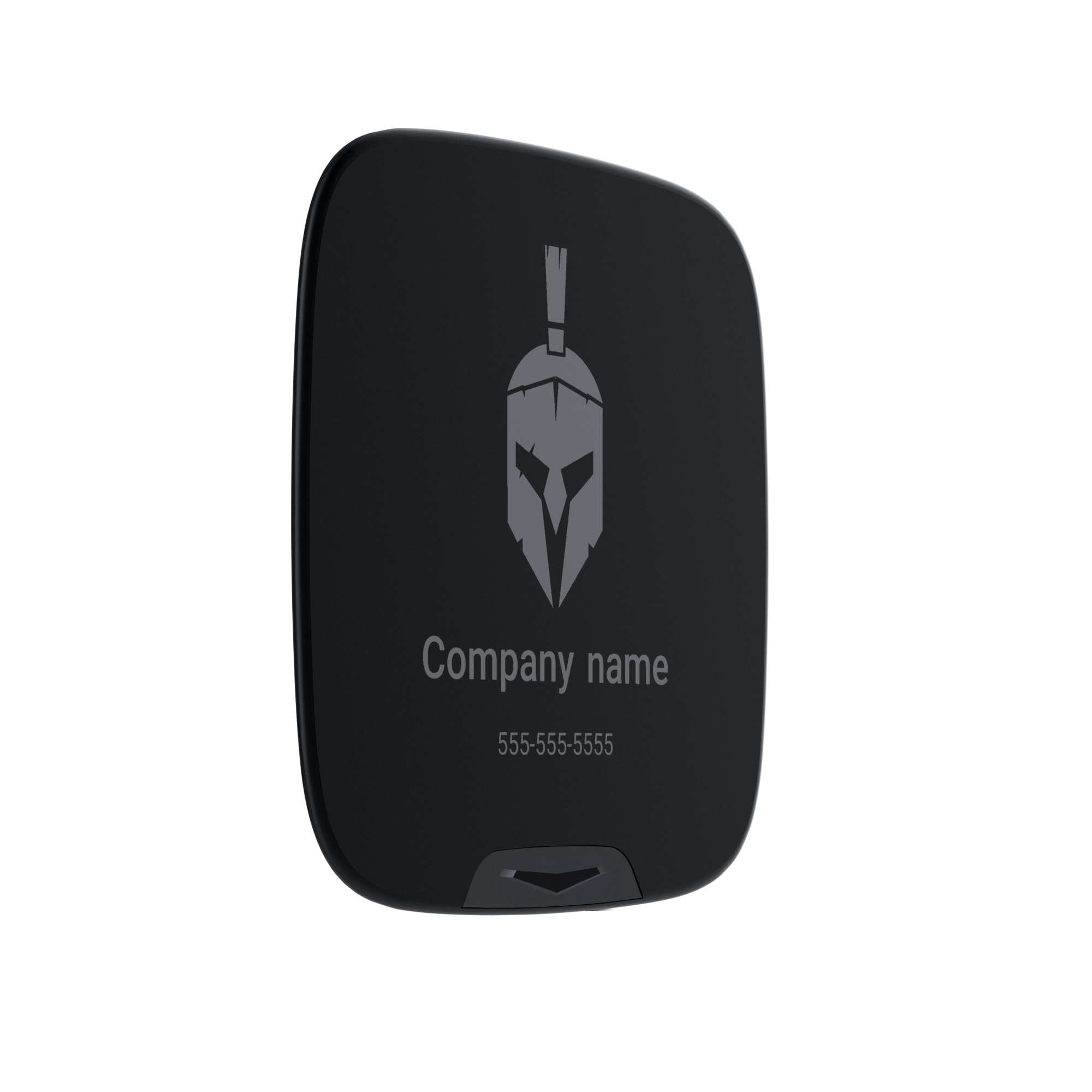 White Label Brandplate Schwarz